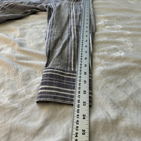 Black‎ Tape_ Women's Purplish-Gray Rayon/Linen Long Sleeve Button Up Shirt Large - Picture 13 of 15